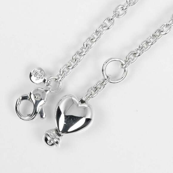 TIFFANY Silver Heart Charm Bracelet